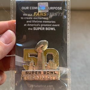 NFL Super Bowl 50 TeamMate Fans First Lapel Pin Brand New Original Packaging